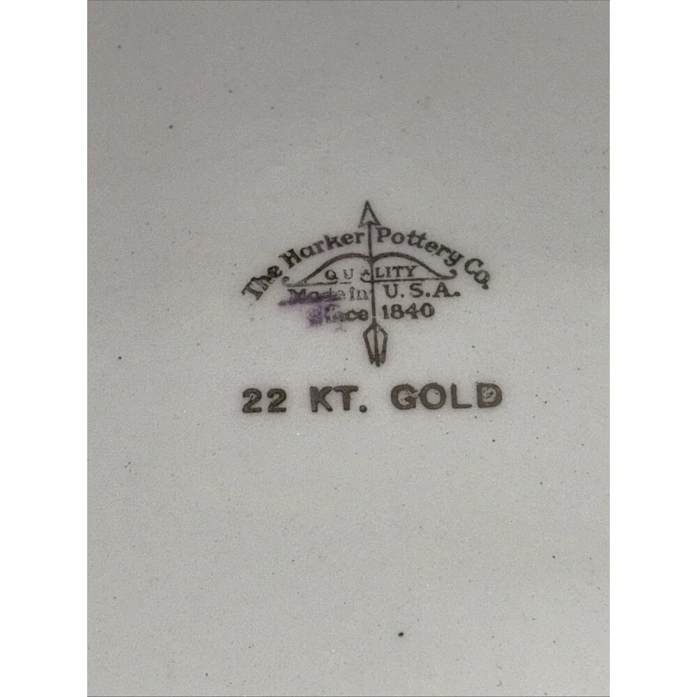 Vintage Harker Sweetheart Rose (Gold Verge) 12